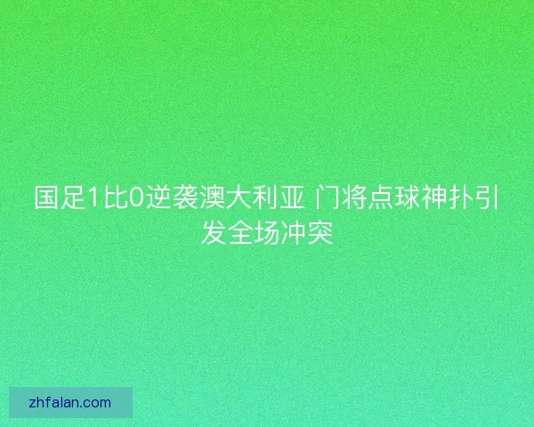 国足1比0逆袭澳大利亚 门将点球神扑引发全场冲突